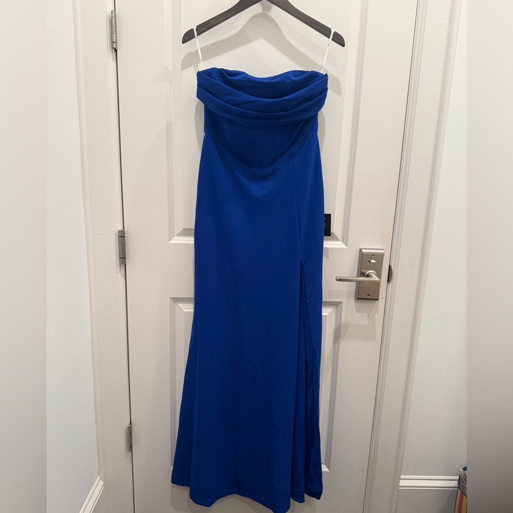 Lulu's Royal Blue Strapless Dress